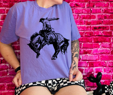 Load image into Gallery viewer, The Neon bronc comfort colors collection graphic tees checkered shorts sold separately - Mavictoria Designs Hot Press Express
