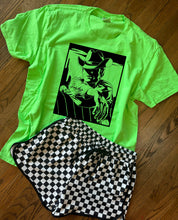 Load image into Gallery viewer, The Neon Cowboy Collection on Comfort Colors or Beach Wash Graphic Tees // checkered shorts and joggers sold separately - Mavictoria Designs Hot Press Express
