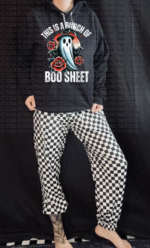 This is a bunch of boo sheet GHOST black hoodie, crewneck, long sleeve or graphic tee - Mavictoria Designs Hot Press Express