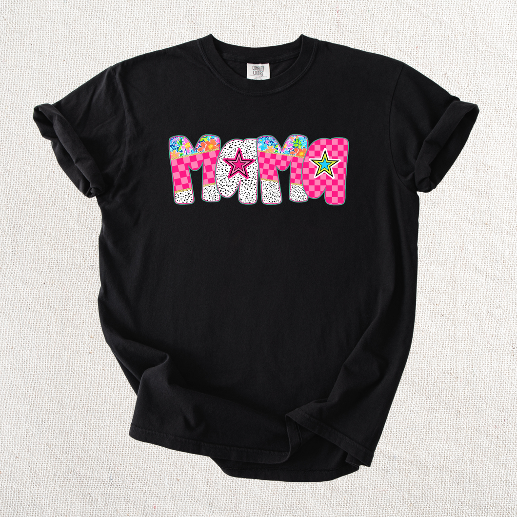 Retro Star Mama Graphic Tee - Mavictoria Designs Hot Press Express