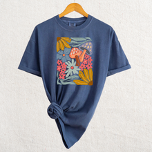 Load image into Gallery viewer, Floral Mushroom Graphic Tee - Mavictoria Designs Hot Press Express
