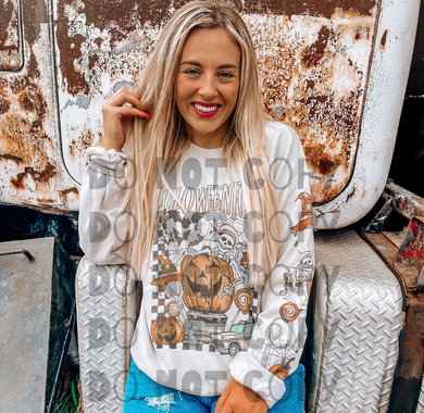Ash Halloweentown halloween town sleeve detail graphic tee or sweatshirt - Mavictoria Designs Hot Press Express