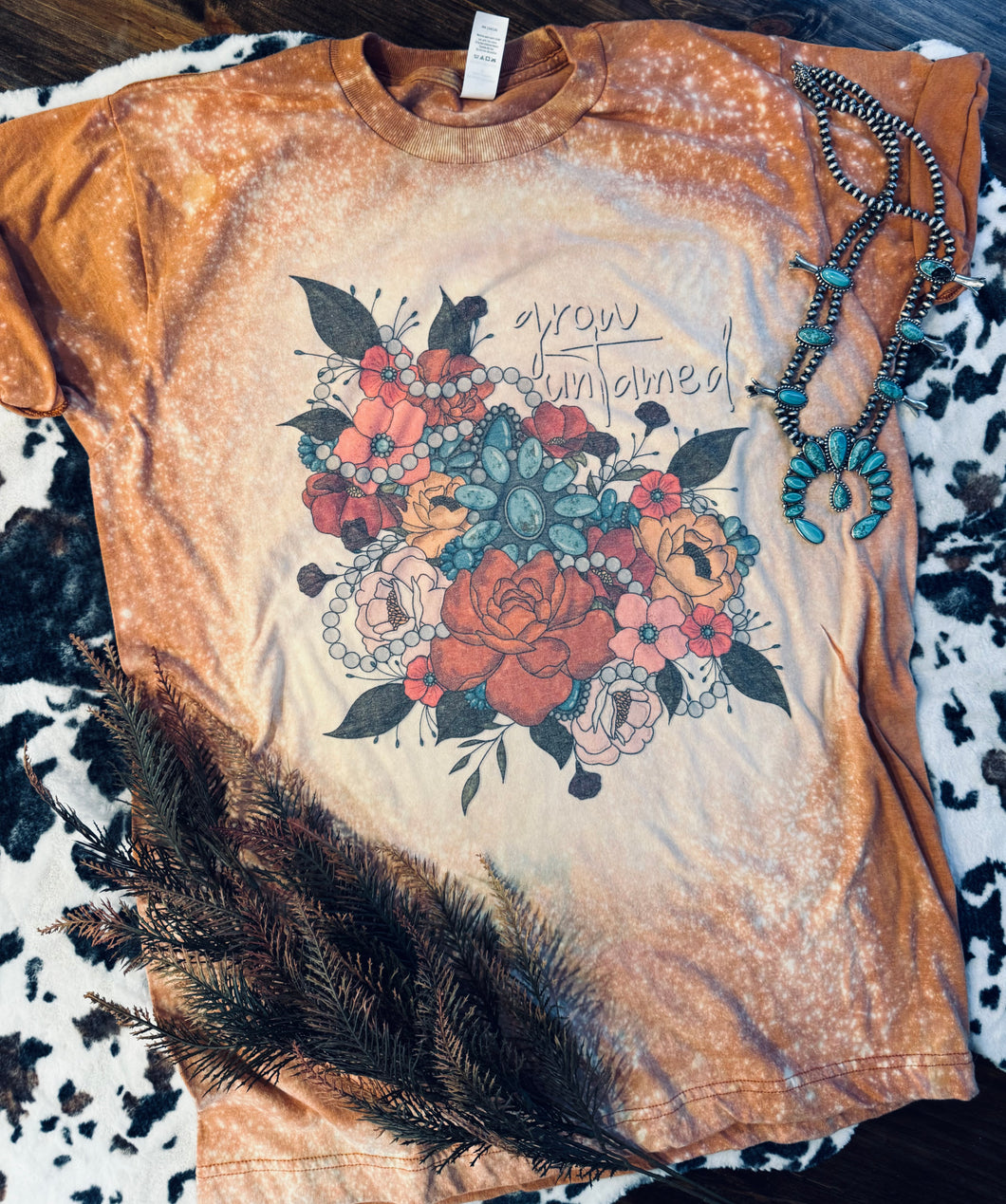 Grow untamed on autumn bleached WESTERN graphic tee