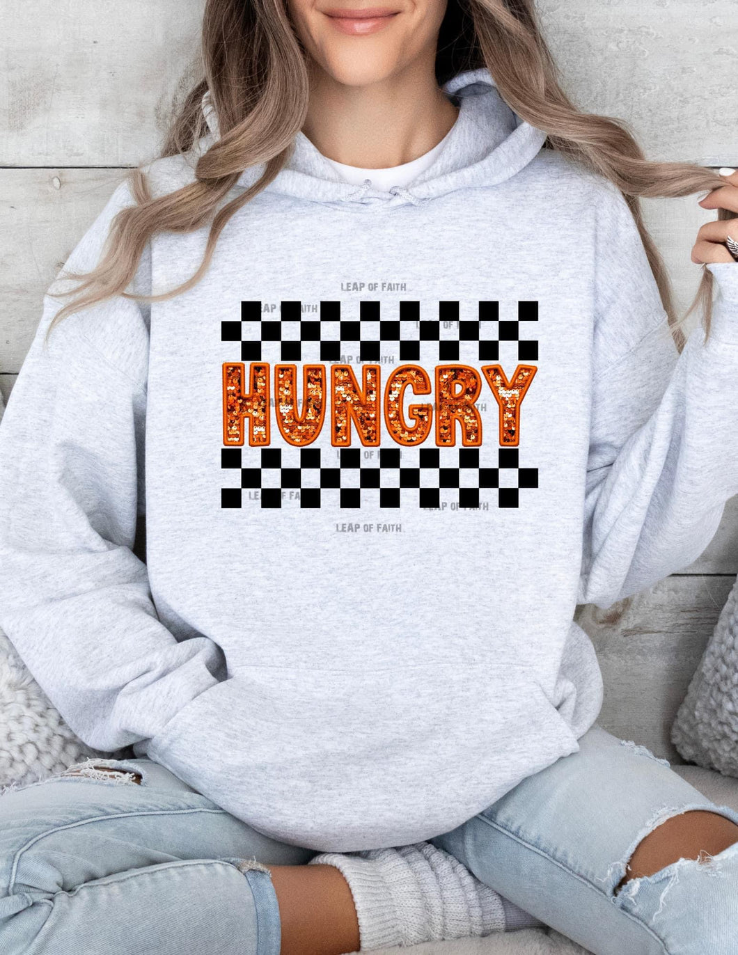 HUNGRY hoodie, crewneck, long sleeve or graphic tee - Mavictoria Designs Hot Press Express