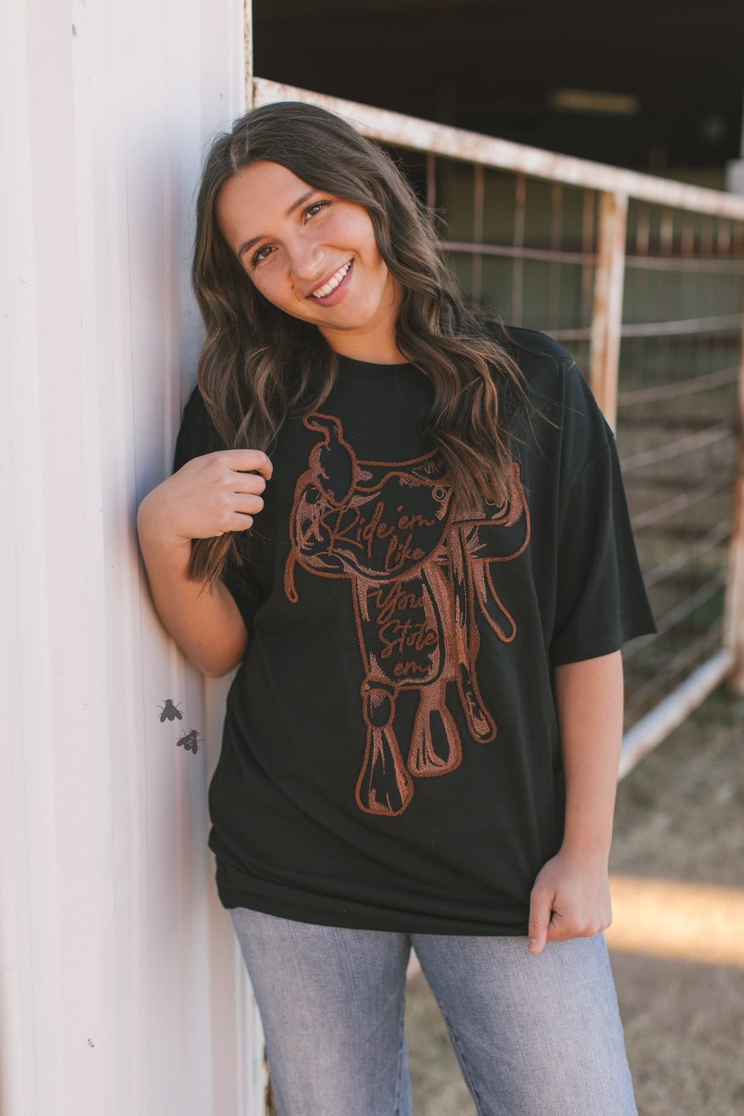 STOLEN SADDLE TEE [XL-3X ONLY] - Mavictoria Designs Hot Press Express