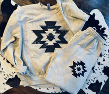 Load image into Gallery viewer, Sand splatter and bleached Aztec collection : tee long sleeve sweatshirt hoodie sweatpants or shorts SOLD SEPARATELY - Mavictoria Designs Hot Press Express
