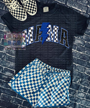 Load image into Gallery viewer, CHECKERED MAMA COLLECTION on black comfort colors graphic tee - Mavictoria Designs Hot Press Express
