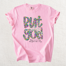 Load image into Gallery viewer, But God Graphic Tee - Mavictoria Designs Hot Press Express
