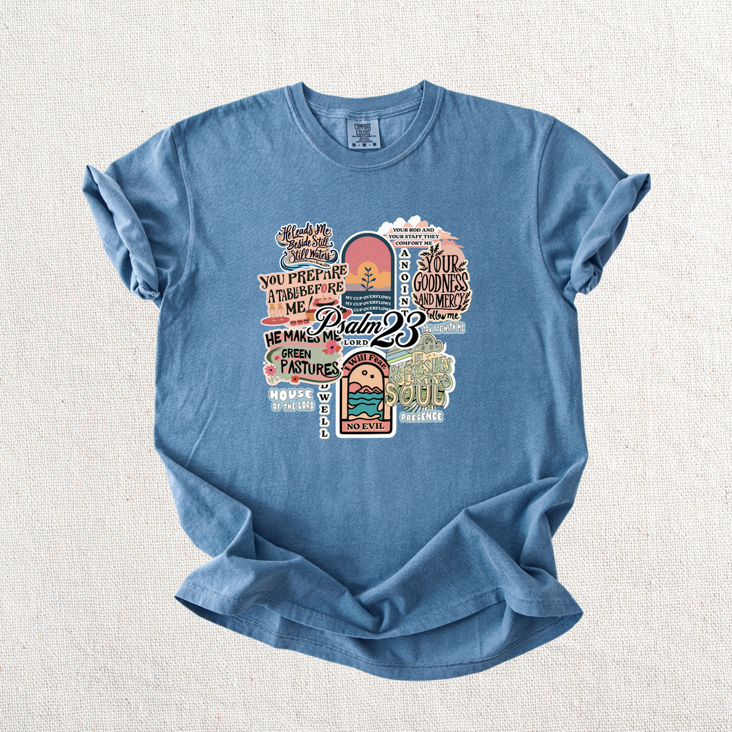 Psalm 23 Graphic Tee - Mavictoria Designs Hot Press Express