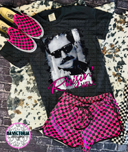 Load image into Gallery viewer, Grey or black Dale middle finger RAISIN’ HELL graphic tee - Mavictoria Designs Hot Press Express
