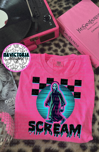 SCREAM on comfort colors graphic tee (you pick color) - Mavictoria Designs Hot Press Express