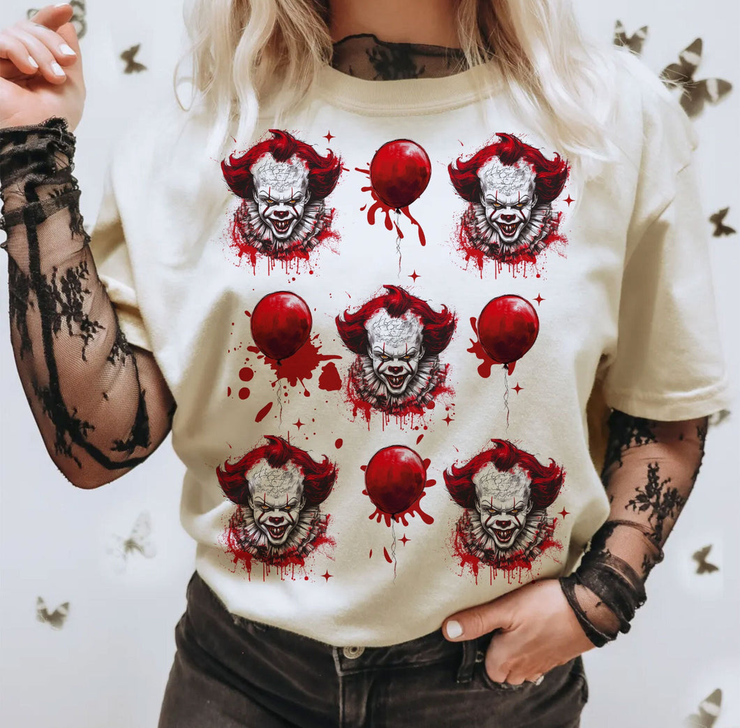 PENNYWISE on ivory hoodie, crewneck, long sleeve or graphic tee - Mavictoria Designs Hot Press Express