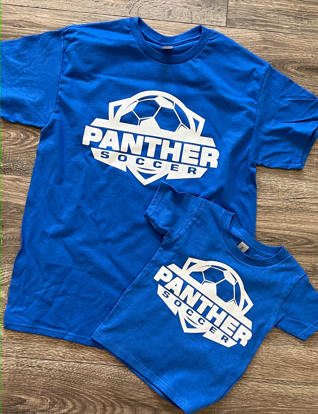 Panther Soccer, Royal Blue Gildan Shirts - Mavictoria Designs Hot Press Express