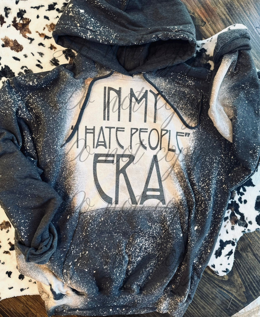 In my I hate people era bleached charcoal graphic tee, sweatshirt, long sleeve OR hoodie