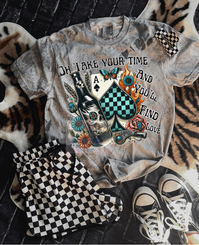 Take your time and you’ll find love SMOKE CC graphic tee - Mavictoria Designs Hot Press Express