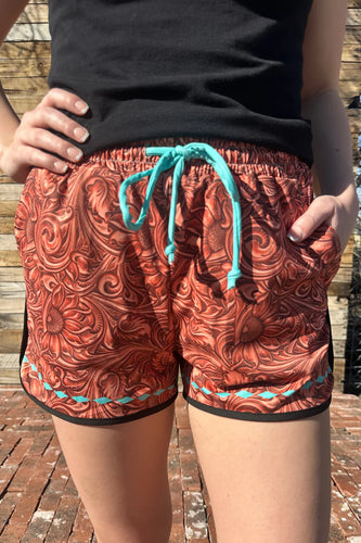 Tooled beauty shorts by Sterling Kreek - Mavictoria Designs Hot Press Express
