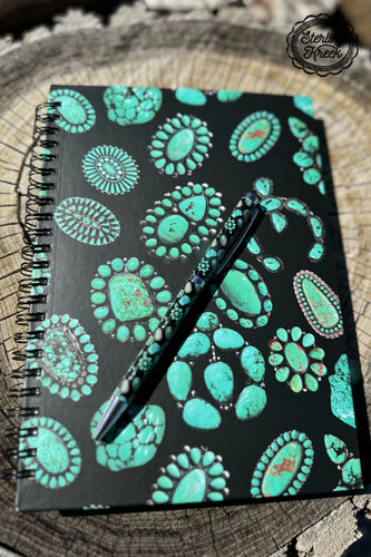 Forever in turquoise notebook and pen set - Mavictoria Designs Hot Press Express