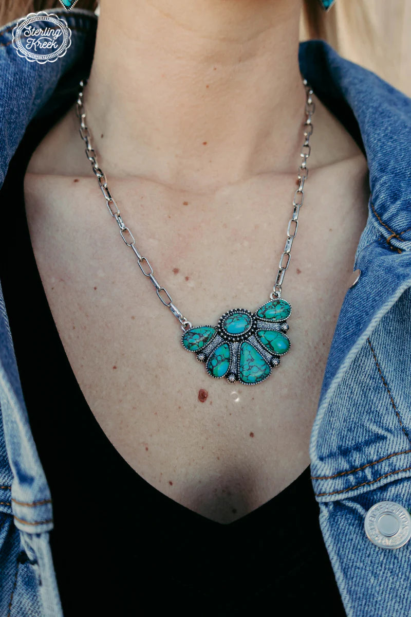 TURQUOISE TOMBSTONE NECKLACE - Mavictoria Designs Hot Press Express