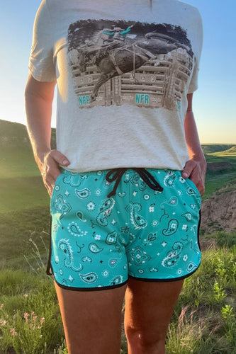 BANDANA BABE TURQUOISE SHORTS sterling kreek - Mavictoria Designs Hot Press Express