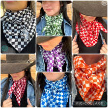 Load image into Gallery viewer, Checkered wild rags in several colors - Mavictoria Designs Hot Press Express
