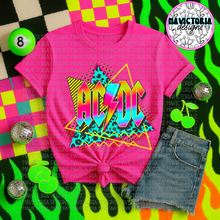 Load image into Gallery viewer, Neon band tees version 2 on comfort colors neon pink - Mavictoria Designs Hot Press Express
