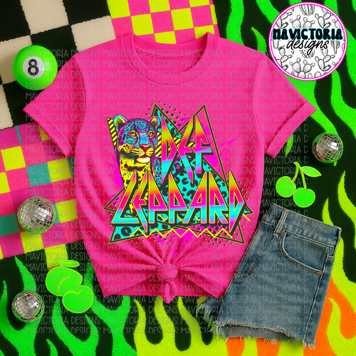 Neon band tees version 2 on comfort colors neon pink - Mavictoria Designs Hot Press Express