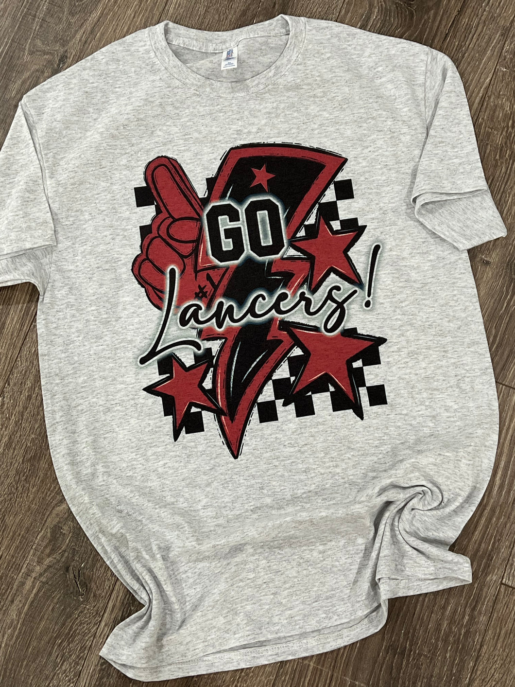 Go Lancers. Ash graphic shirt. - Mavictoria Designs Hot Press Express