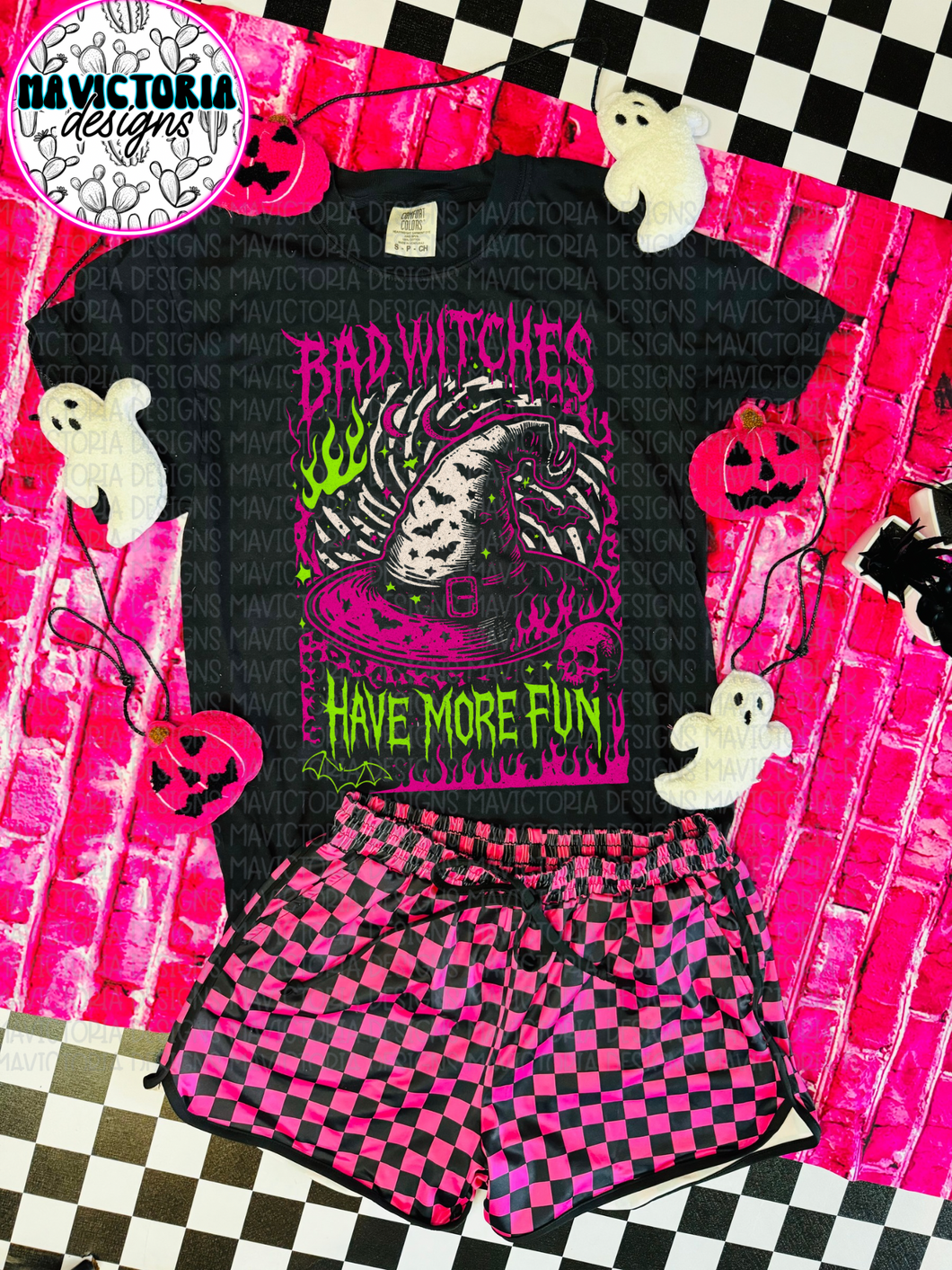 Bad witches have more fun on black hoodie, crewneck, long sleeve or graphic tee - Mavictoria Designs Hot Press Express