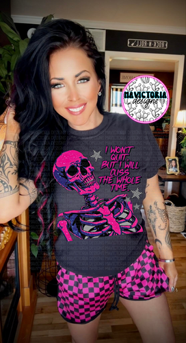 I won’t quit but I will cuss the whole time on black hoodie, crewneck, long sleeve or tee - Mavictoria Designs Hot Press Express