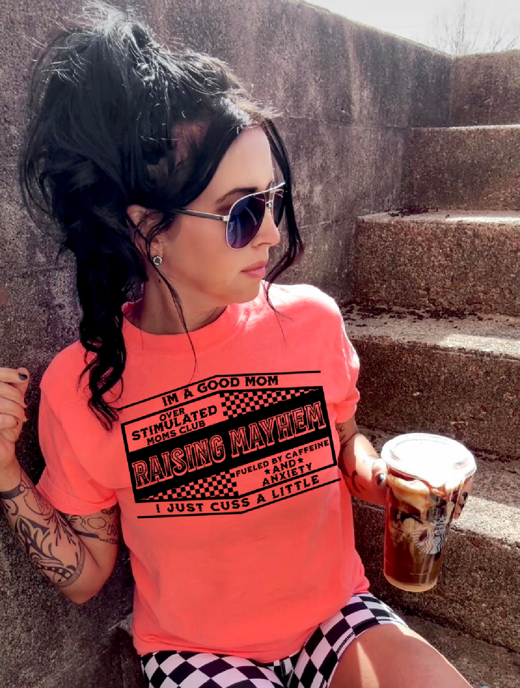 I’m a good mom I just cuss a little RAISING MAYHEM comfort colors graphic tee (you pick color) - Mavictoria Designs Hot Press Express