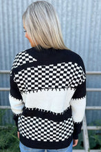 Load image into Gallery viewer, THE CAROLINE CHECKERED SWEATER - Mavictoria Designs Hot Press Express
