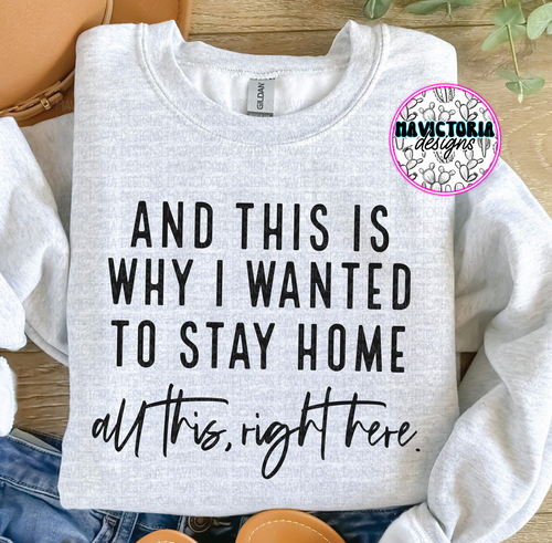 And this is why I wanted to stay home on ash hoodie, crewneck, long sleeve or tee - Mavictoria Designs Hot Press Express