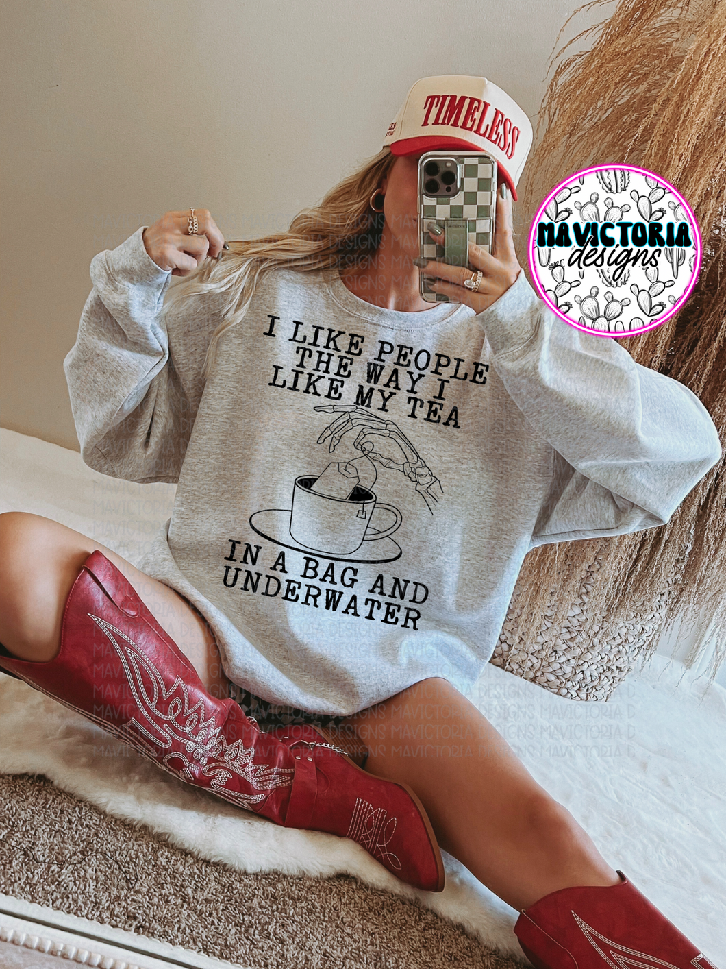I like people the way I like my tea in a bag and underwater on ash hoodie , crewneck, long sleeve or tee - Mavictoria Designs Hot Press Express
