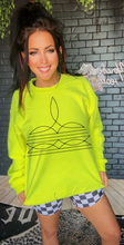 Load image into Gallery viewer, The neon boot stitch bootstitch CREWNECK SWEATSHIRT collection - Mavictoria Designs Hot Press Express
