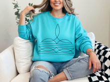 Load image into Gallery viewer, The neon boot stitch bootstitch CREWNECK SWEATSHIRT collection - Mavictoria Designs Hot Press Express
