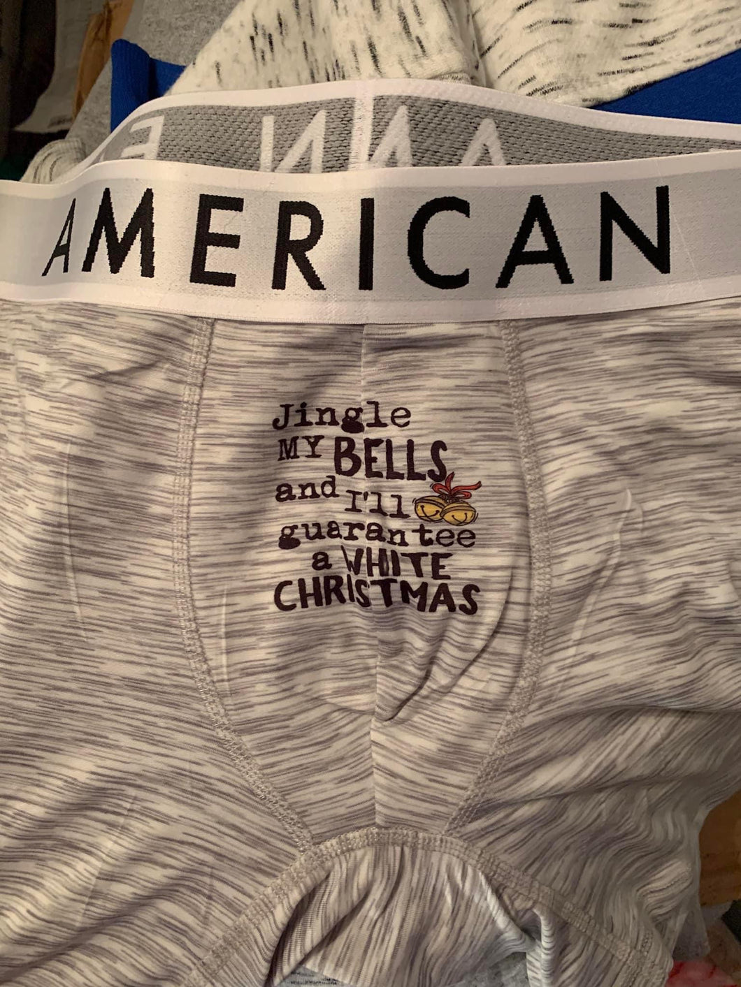 Jingle my bells and I’ll guarantee a white Christmas FUNNY ae boxer briefs - Mavictoria Designs Hot Press Express