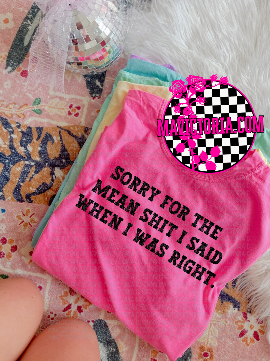 Sorry for the mean things I said when I was right on neon graphic tee (you pick color)