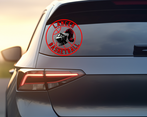 Lancers basketball decal - Mavictoria Designs Hot Press Express