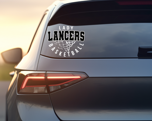 Lady lancers basketball decal - Mavictoria Designs Hot Press Express