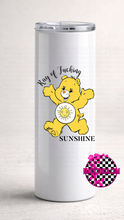 Load image into Gallery viewer, Swear bear care bear 20 oz skinny tumbler - Mavictoria Designs Hot Press Express
