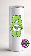 Load image into Gallery viewer, Swear bear care bear 20 oz skinny tumbler - Mavictoria Designs Hot Press Express
