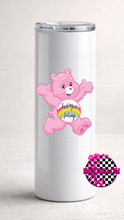 Load image into Gallery viewer, Swear bear care bear 20 oz skinny tumbler - Mavictoria Designs Hot Press Express
