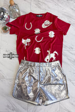 Load image into Gallery viewer, Marfa Metallic Shorts - Mavictoria Designs Hot Press Express
