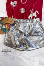 Load image into Gallery viewer, Marfa Metallic Shorts - Mavictoria Designs Hot Press Express
