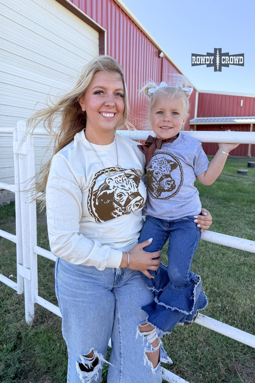 KIDS Happy Hereford Tee- BROWN - Mavictoria Designs Hot Press Express