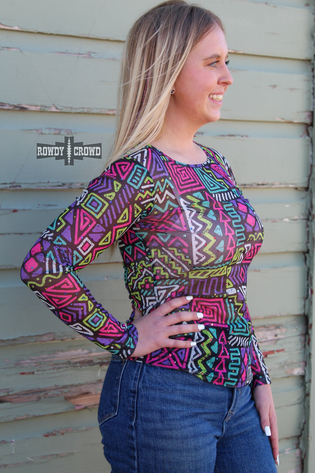 Spaced Out Mesh Top - Mavictoria Designs Hot Press Express