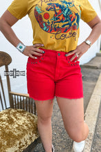 Load image into Gallery viewer, RED- Shenandoah Stud Shorts - Mavictoria Designs Hot Press Express
