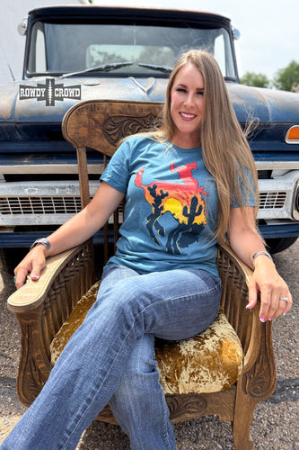Bowie Bronc Tee - Mavictoria Designs Hot Press Express