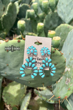 Load image into Gallery viewer, Blue Blossom Earrings - Mavictoria Designs Hot Press Express
