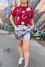 Load image into Gallery viewer, Marfa Metallic Shorts - Mavictoria Designs Hot Press Express
